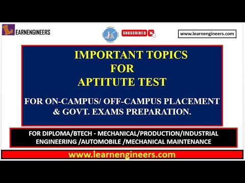 APTITUDE TEST IMPORTANT TOPICS || ON CAMPUS || OFF CAMPUS || PLACEMENT || GOVT. EXAMS || CBT TEST ||