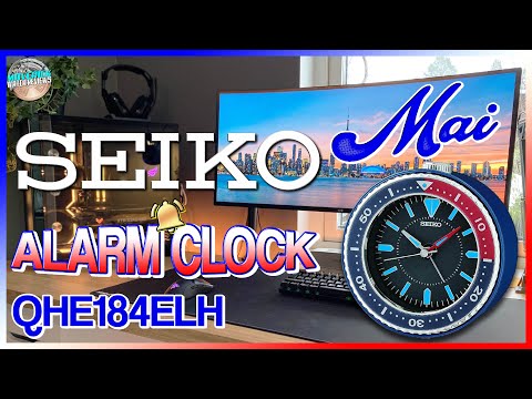 Desktop Diver! | Seiko Mai Silent Sweep Desktop Alarm Clock QHE184ELH Unbox & Review