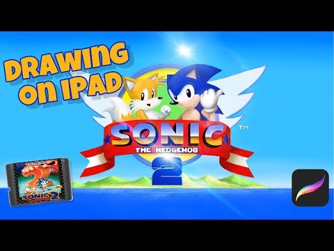 Drawing Sonic The Hedgehog 2 Title Screen (Procreate)