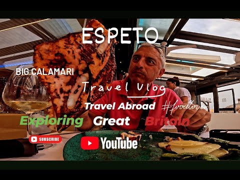 BIG SQUID At El Chiringuito Seafood Restaurant Fuengirola Malaga Travel vlog | Food vlogger