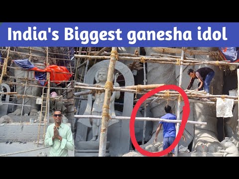 india's biggest ganesha idol making