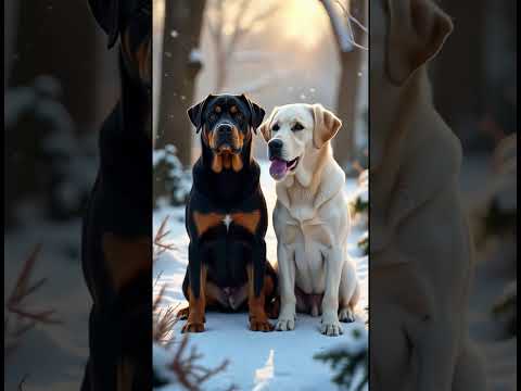 🐾✨ Dog Fusion: Transforming Rottweiler & Labrador | Rottrador Hybrid 🐶💕 #shorts #hybrid #dog