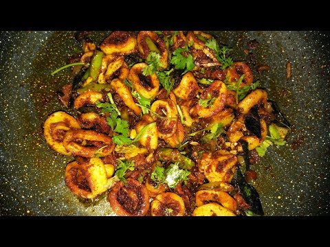 Squid Fry Recipe / Squid Masala Recipe / Telangana Ruchulu