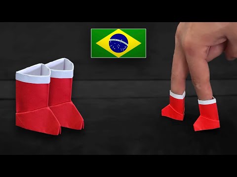 Como Fazer Botinhas de Papel - Origami Fácil para o Natal!