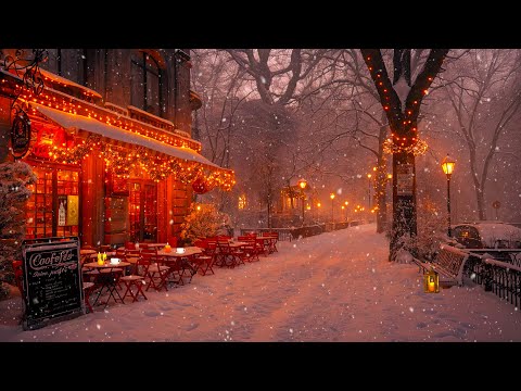 Cozy Winter Night Cafe ☕ Slow and Exquisite Jazz Music for a Relaxed Mood ❄️ Night Jazz