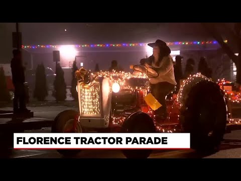 2nd annual Florence Lighted Tractor Parade held on Saturday night