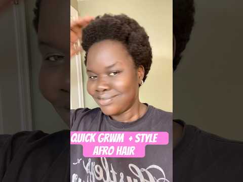 This is 4C Hair: Quick Easy Afro Style for everyday look #shorts #shortvideo #4chair #4cnaturalhair