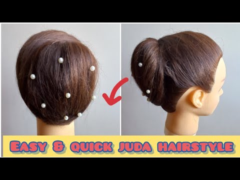 simple and easy juda hairstyle | juda hairstyle | juda banana | juda banane ka tarika | #juda