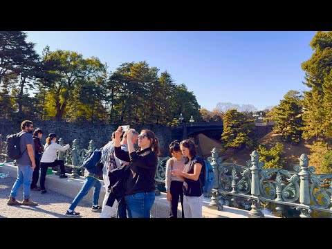 [4K] A Wonderful Outside Canal View of The Imperial Palace. Tokyo , Japan.