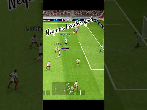 Neymar Jr header strike goal 💀🔥 #shorts #efootball #pes #pesmobile