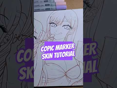 Copic alcohol markers TUTORIAL | How to color skin | Marin Kitagawa #shorts #art #animeart #copic