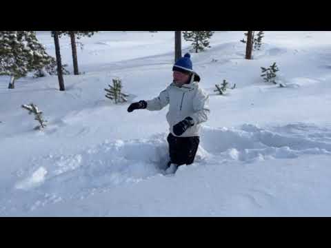 This is how you "walk" in the deep snow.