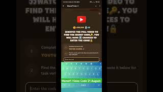 Memefi Video Secret code 21 August 2024 Memefi code, Memefi video code for 500K #memefi #airdrop