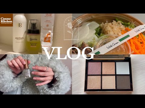 【1月のまったり休日VLOG☃️🥮🐈】コスメキッチン｜真冬の朝のスキンケア｜猫のいる暮らし｜お気に入りスイーツ