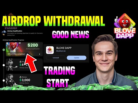 Blove Dapp AIRDROP Withdrawal Good News | Blove Dapp Airdrop Live Trading | BLD Token Listing