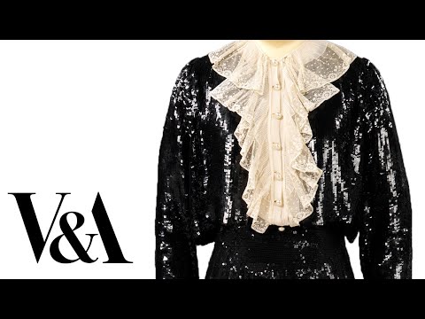 Couture CHANEL sequin trouser suit worn by Diana Vreeland | Fashion Unpicked | V&A