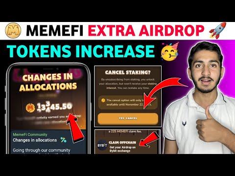 Memefi changes in allocation & cancel staking | memefi new update today | memefi Airdrop withdrawal