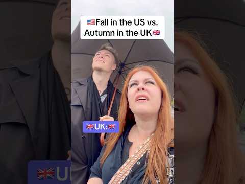 They’re both beautiful in their own way. 🍂☔️ #ukvsusa #britishvsamerican #fall #autumn #rain #funny