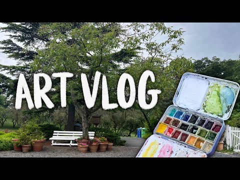 NYC Urban Sketching & Surprise Art Supply Haul | ART VLOG feat. Queens Botanical Garden