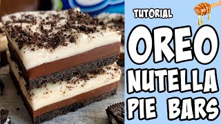 Oreo Nutella Pie Bars! Recipe tutorial #Shorts