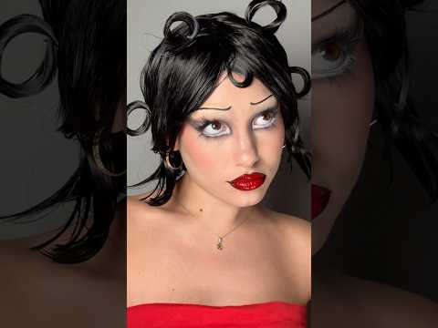 transforming myself into betty boop💋 #makeup #halloween #bettyboop