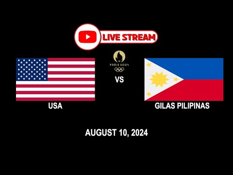 LIVE NOW! GILAS PILIPINAS vs USA | PARIS OLYMPICS 2024 | August 9, 2024 | CPU vs CPU