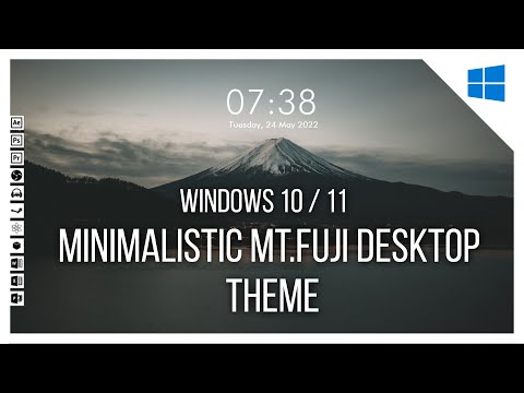 Windows 10 / 11 Minimalist Mt. Fuji Desktop Theme Tutorial