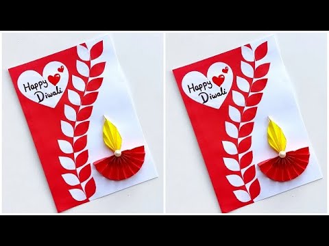 Handmade Diwali card making easy 2023 / How to make Diwali greeting card