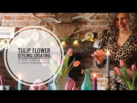 Tulip Flower Styling: Creating a very simple tulip flower arrangement