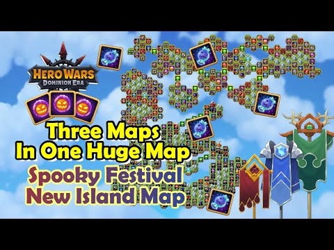 Spooky Festival New Island Map || 3 Maps In 1 Huge Map || Huge Version Mysterious Island Map