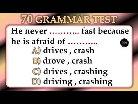 70 Grammar Quiz | English Grammar Tenses Full | English Grammar Test | No.1 Quality English