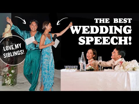 BEST BROTHER AND SISTER WEDDING SPEECH EVER! | Laureen Uy and Miggy Cruz