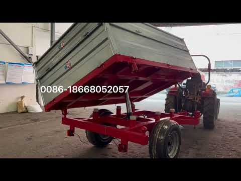 Agricultural machinery farm transport tractor hydraulic dumper trailer three way tipper 4ton load