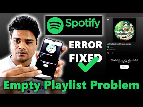 spotify empty playlist problem | how to fix spotify this playlist is empty problem | spotify error