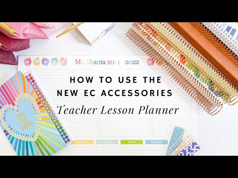 How to use the NEW Erin Condren Accessories in Your Teacher Lesson Planner