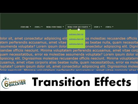 Add Transition Effects to a Horizontal Navigation Menu with Drop-down Sub-menus