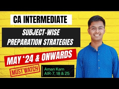 How to prepare for CA Intermediate Exams | Subject wise Preparation Strategy | #icai #cainter #ca