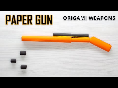 How to make Paper GUN Easy and Fast - Easy paper craft Weapons.