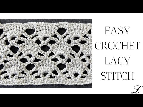 Easy lace stitch tutorial | Diagram included