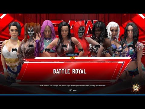 WWE 2K24 - AWA Monday night dawn: 8 women battle royal