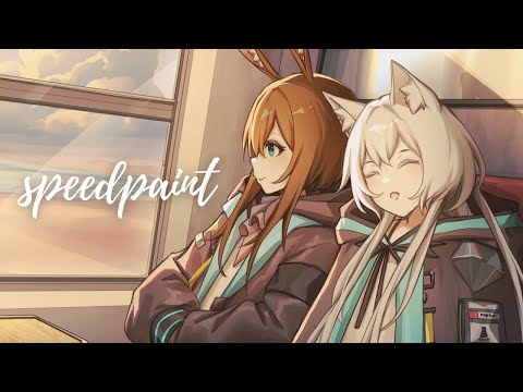 train ride ✦ drawing arknights fanart 【CLIP STUDIO PAINT】