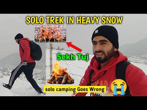 Solo Trekking In Snow | Solo Camping In Snow | The mudacer