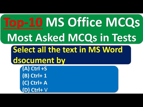 Top 10 MS Office MCQs | Top 10 Questions and Answers of MS Office