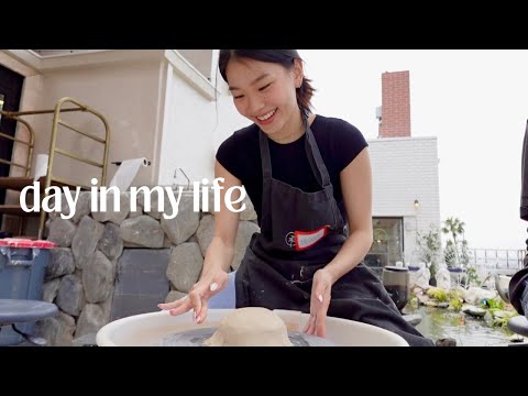 day in my life │ taking a pottery class, working out, coffee runs