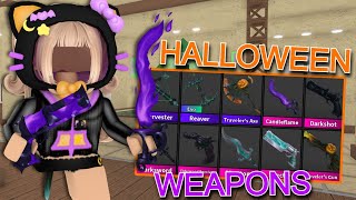 I Played MM2 With HALLOWEEN WEAPONS... (Murder Mystery 2)