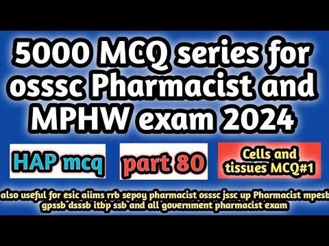 5000MCQseriesforossscpharmacistandmphwexam2024#hapmcq#railwaypharmacistexam2024#dsssbpharmacist2024