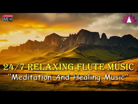 24/7 Relaxing Flute Music (बाँसुरी) : Meditation Music, Flute Music, Healing Music, Soothing Music