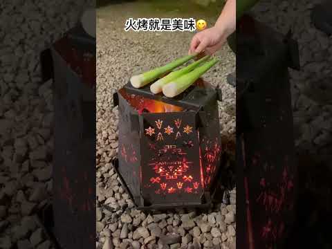 火烤就是美味｜焚火台烤茭白筍｜#campfire #camping #露營生活 #露營 #焚火料理