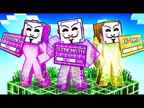 Surviving One HACKER Chunk in Minecraft!