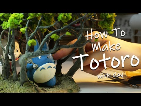 Making Totoro Diorama With Clay